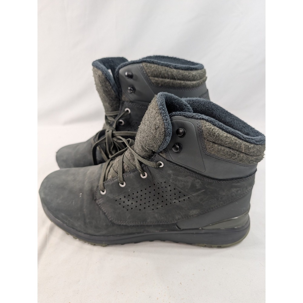 Salomon Utility CS WP Winter Boots Gray Winter Contagrip Waterproof Mens US 14